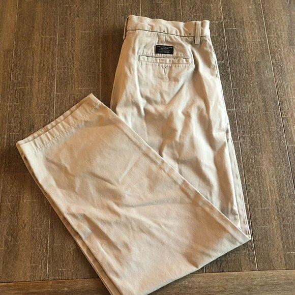 Banana Republic Gavin Chino Slacks Pants 34/34 Men's Khaki Brown Tan - Picture 2 of 11